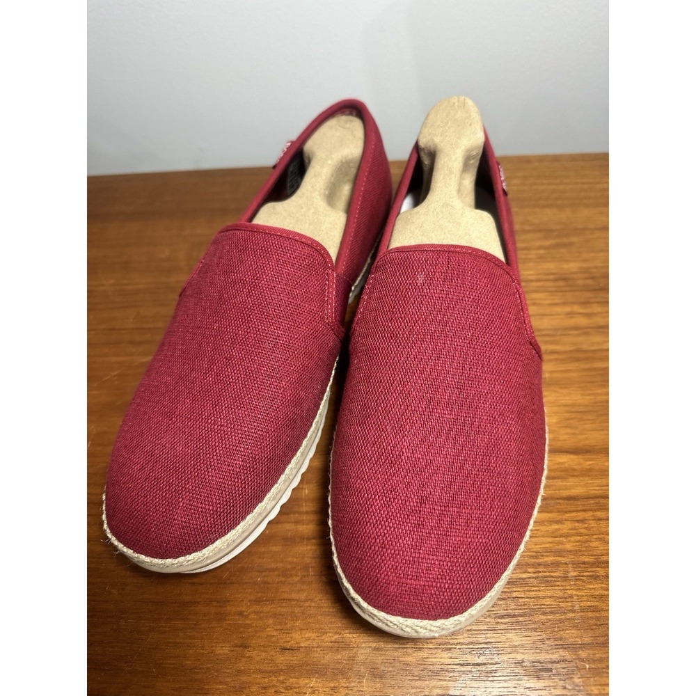 Skechers Bobs Flexpadrille Maroon Espadrille Loafer Shoes Womens Sz 10 New